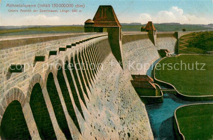 Koerbecke Moehnesee Moehnetalsperre Staumauer