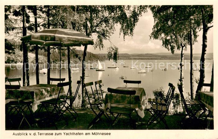 Koerbecke Moehnesee Cafe Restaurant Seeblick Terrasse Yachthafen