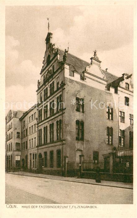 Coeln Rhein Haus der Fassbinderzunft Filzengraben
