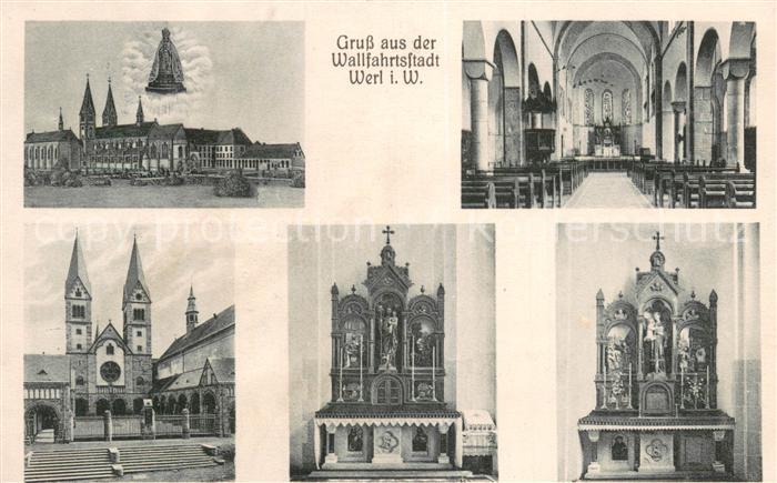 Werl Westfalen Wallfahrtskirche Inneres Altar Treppenaufgang