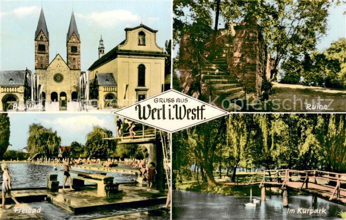 Werl Westfalen Basilica Ruine Freibad Im Kurpark