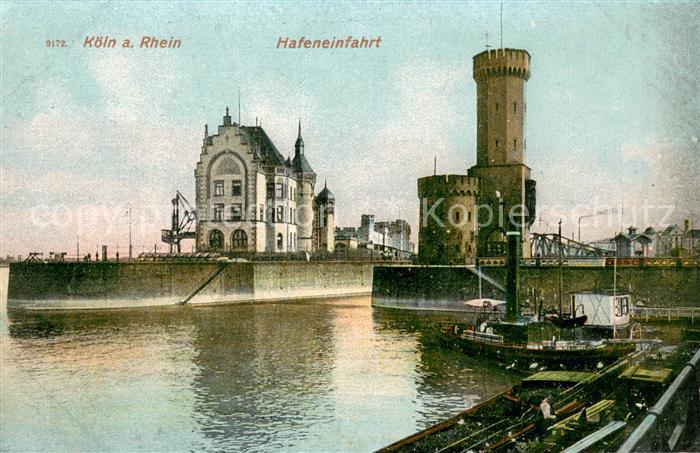 Koeln Rhein Hafeneinfahrt