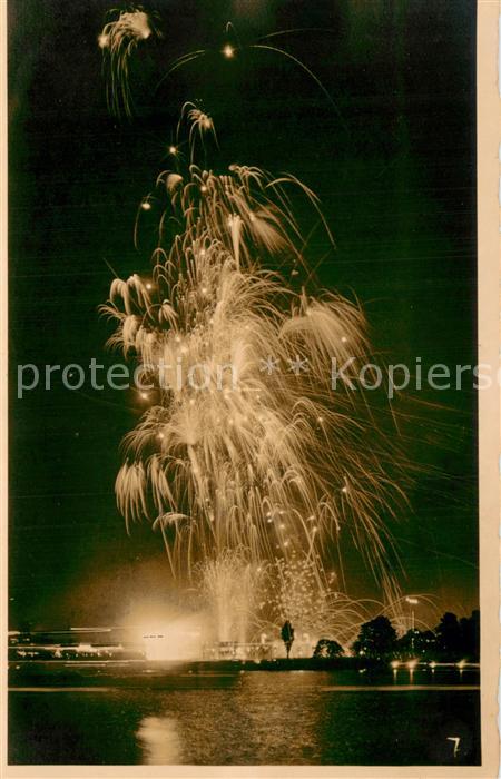 Koeln Rhein Der Rhein in Flammen