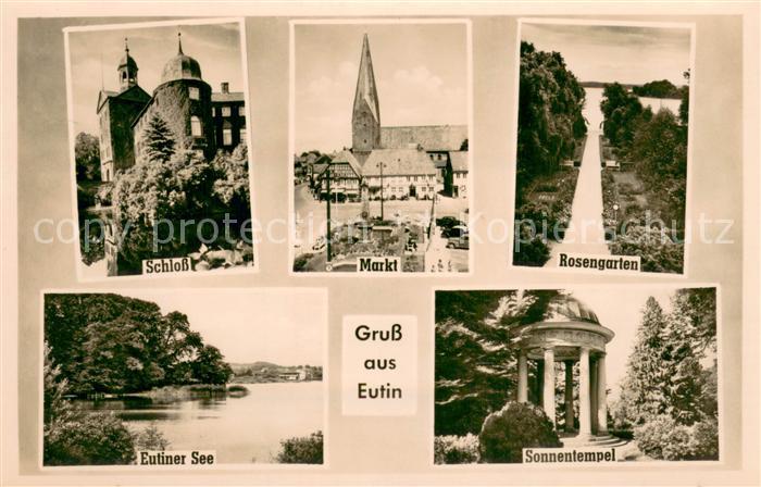 Eutin Schleswig-Holstein Schloss Markt Rosengarten Eutiner See Sonnentempel