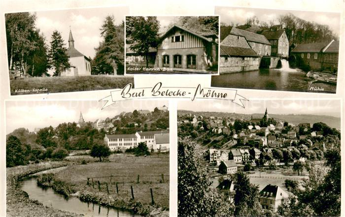 Bad Belecke Kuelben Kapelle Kaiser Heinrich Bad Muehle Panorama