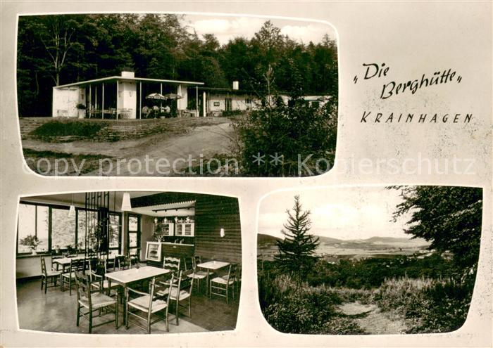 Krainhagen Die Berghuette Gaststube Panorama