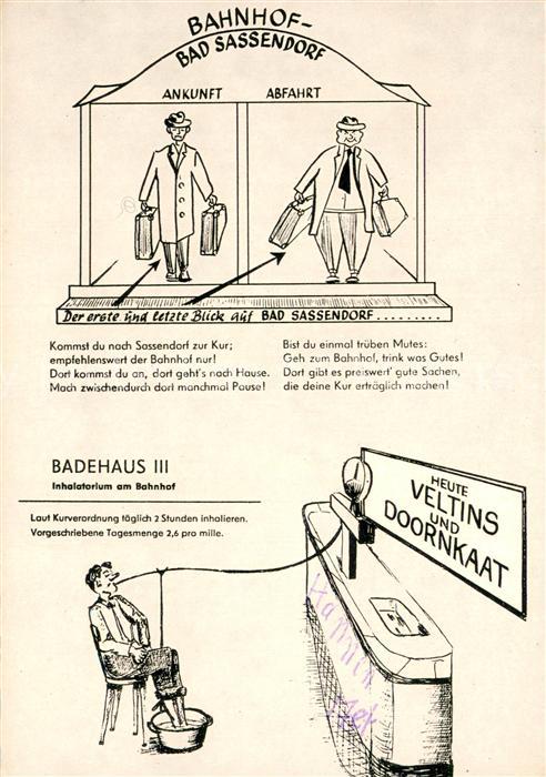 Bad Sassendorf Bahnhofsgaststaette Badehaus III Zeichnung