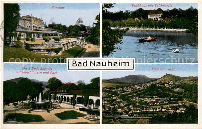 Bad Nauheim Kurhaus Teichhaus Teich Sprudel Badehaeuser Park Panorama