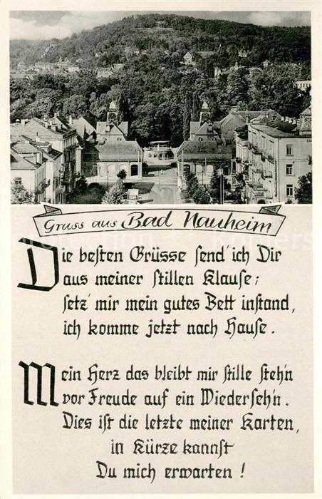 Bad Nauheim Stadtpanorama Grusskarte Gedicht