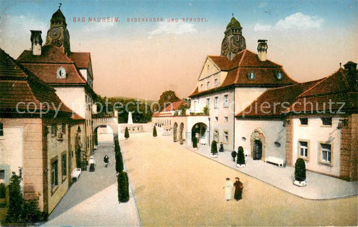Bad Nauheim Badehaeuser und Sprudel
