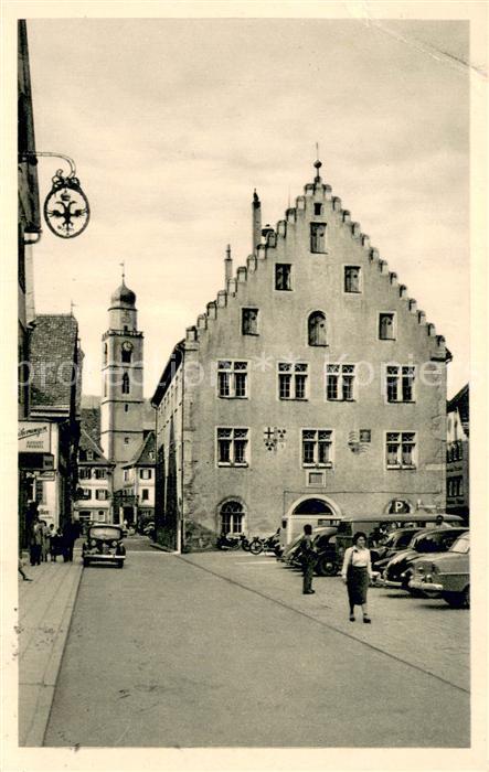 Bad Mergentheim Oberer Markt mit Rathaus und Stadtkirche