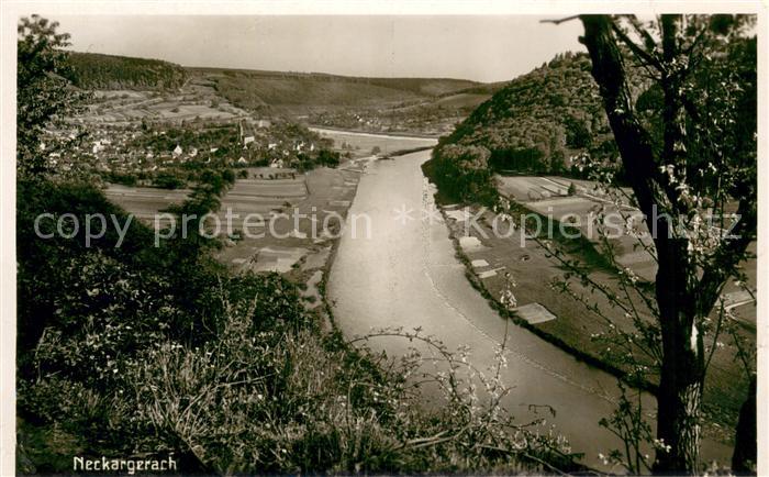 Neckargerach Panorama Blick ins Neckartal