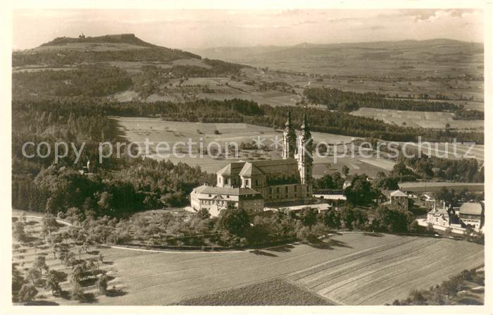 Vierzehnheiligen Basilika Fernblick auf den Staffelberg Original Fliegeraufnahme