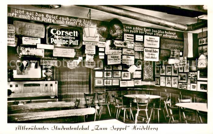 Heidelberg Neckar Altberuehmtes Studentenlokal Zum Seppel Gastraum