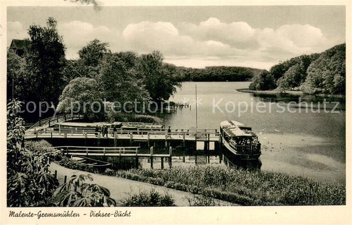 Malente-Gremsmuehlen Dieksee Bucht Anleger 5-Seen-Fahrt