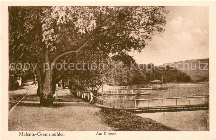 Malente-Gremsmuehlen Uferpartie am Dieksee Kurort Holsteinische Schweiz