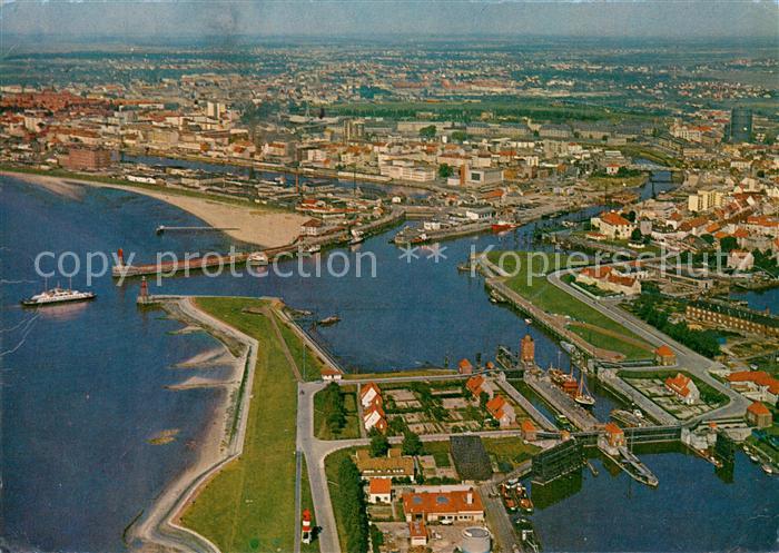 Bremerhaven Geeste-Muendung und Fischereihafen Einfahrt