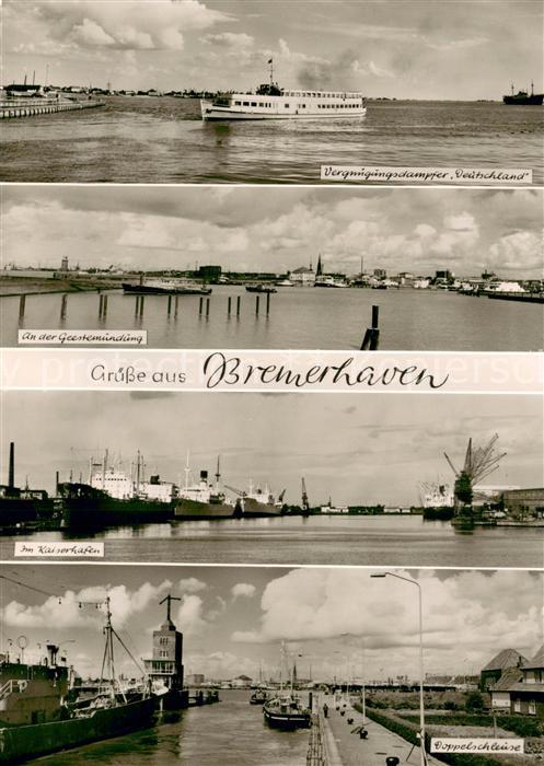 Bremerhaven Vergnuegungsdampfer Deutschland Geestemuendung Kaiserhafen Hochseesc