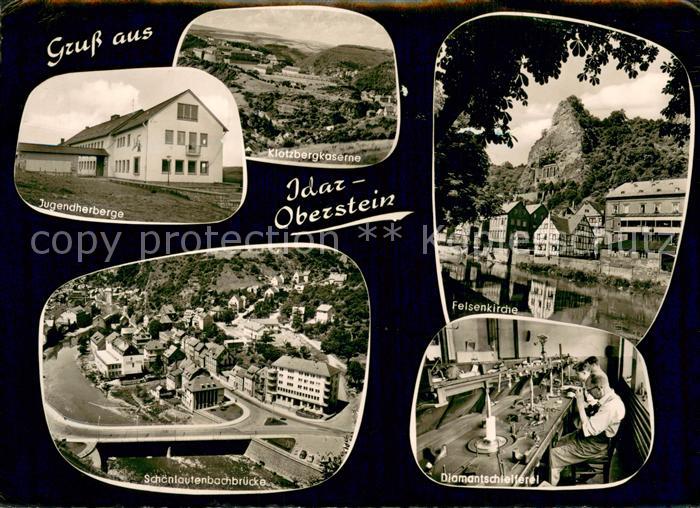 Idar-Oberstein Panorama Stadt der Edelsteine Jugendherberge Bruecke Klotzbergkas