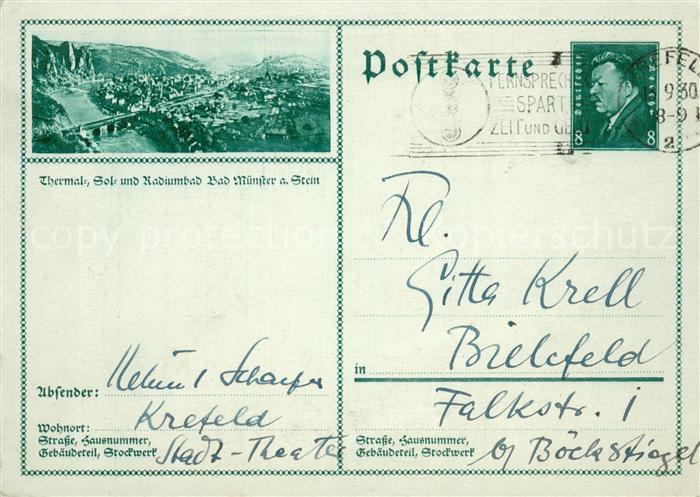 Bad Muenster Stein Ebernburg Panorama Thermalbad Sol- und Radiumbad