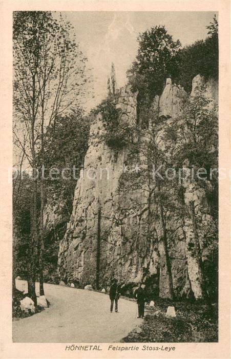 Lendringsen Sauerland Hoennetal Felspartie Stoss-Leye