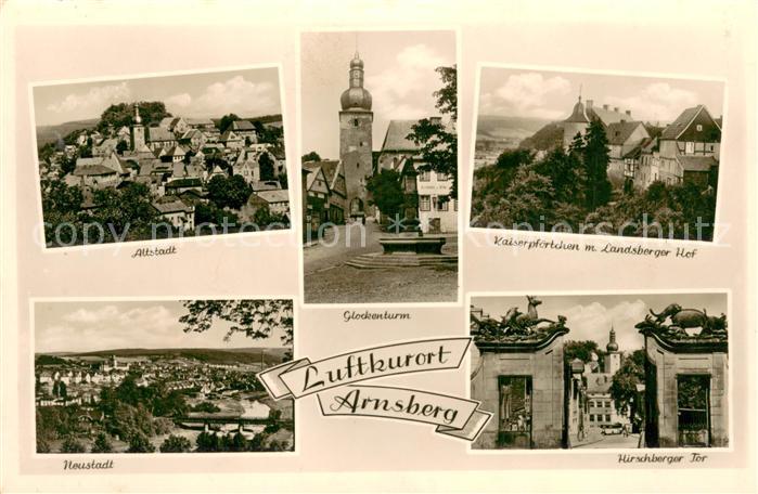 Arnsberg Westfalen Altstadt Kaiserpfoertchen Hirschberger Tor Glockenturm