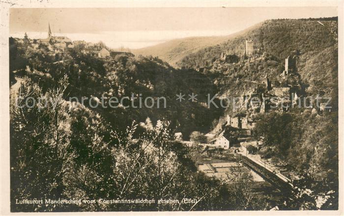 Manderscheid Eifel Ausblick vom Constantinswaeldchen