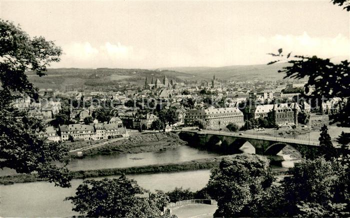 TRIER CITY Totalansicht Fluss Bruecke