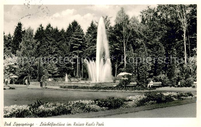 Bad Lippspringe Leuchtfontaene im Kaiser-Karls-Park