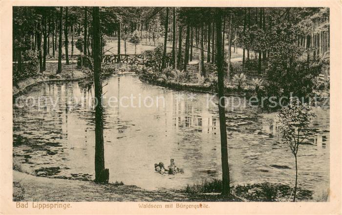 Bad Lippspringe Waldseen mit Buergerquelle