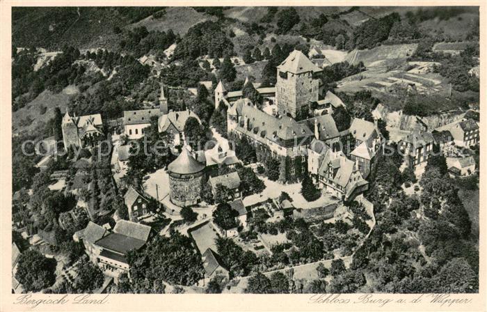 Schloss Burg Wupper Fliegeraufnahme Bergisches Land Wupper