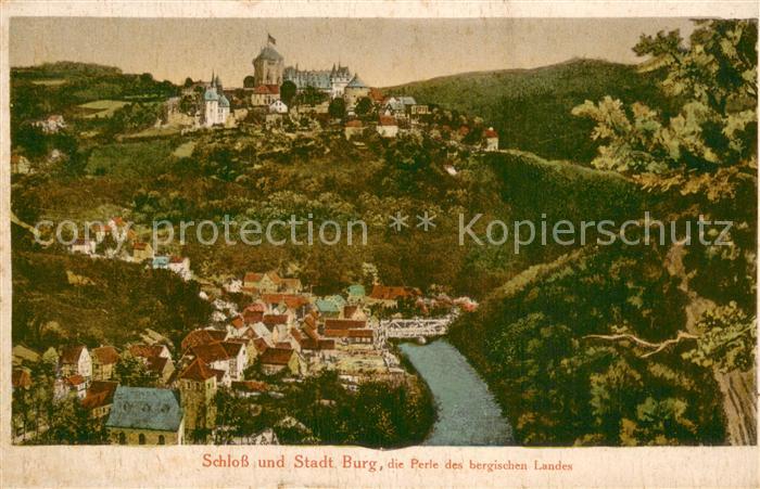 Burg Wupper Schloss und Stadt Burg Bergisch Land