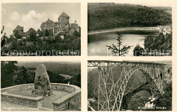Remscheid Bergisch Land Schloss Burg Solinger Talsperre Muengstener Bruecke