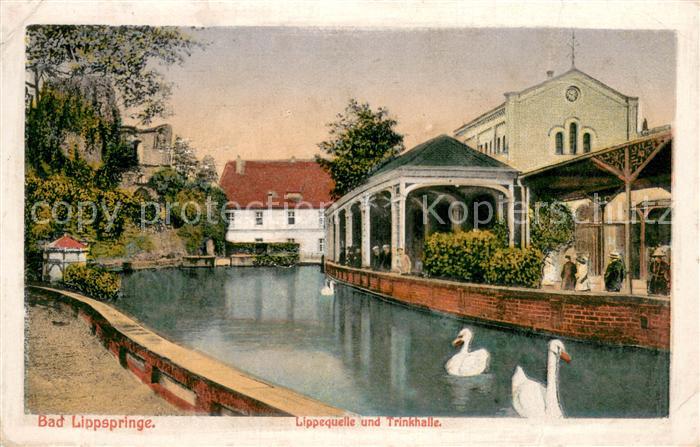 Lippspringe Bad Lippequelle  und Trinkhalle Schwaene