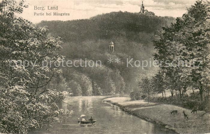 Muengsten Bergisch Land Partie bei Muengsten Ruderboot