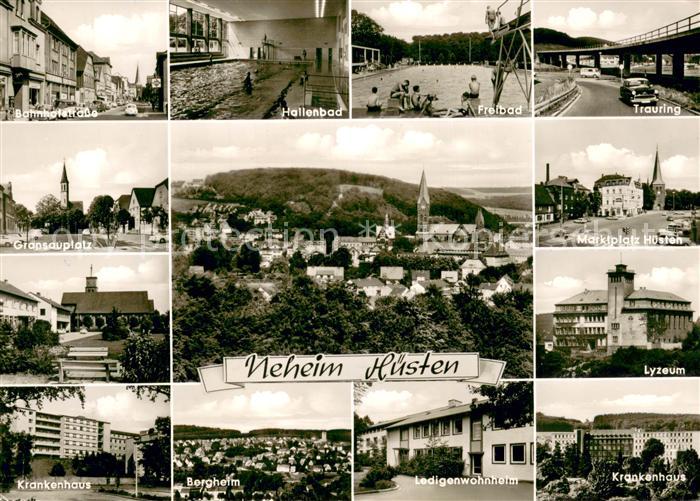 Neheim-Huesten Gransauplatz Bergheim Ledigenwohnheim Krankenhaus Lyzeum Marktpla