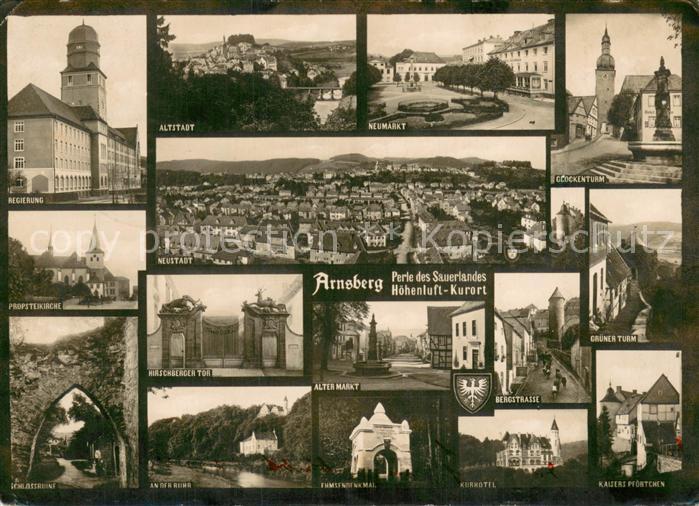 Arnsberg Westfalen Altstadt Regierung Glockenturm Bergstrasse Propsteikirche Hir