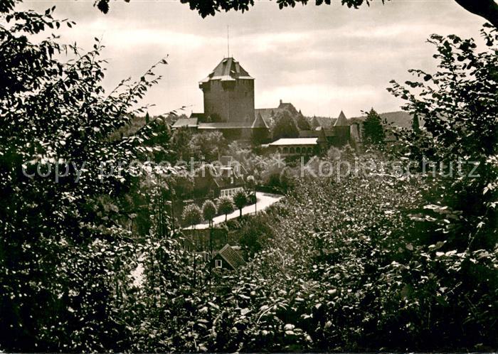 Burg Wupper Gesamtansicht Blick von der Jugendherberge