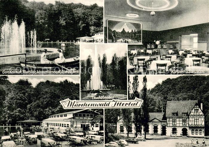 Wald Solingen Weck-Ittertal Maerchenwald Restaurant Gondelteich Leuchtfontaene