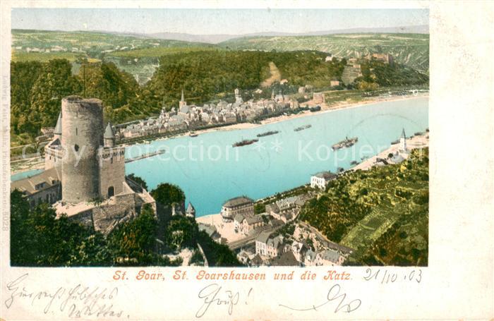 St Goar mit St Goarshausen und Burg Katz