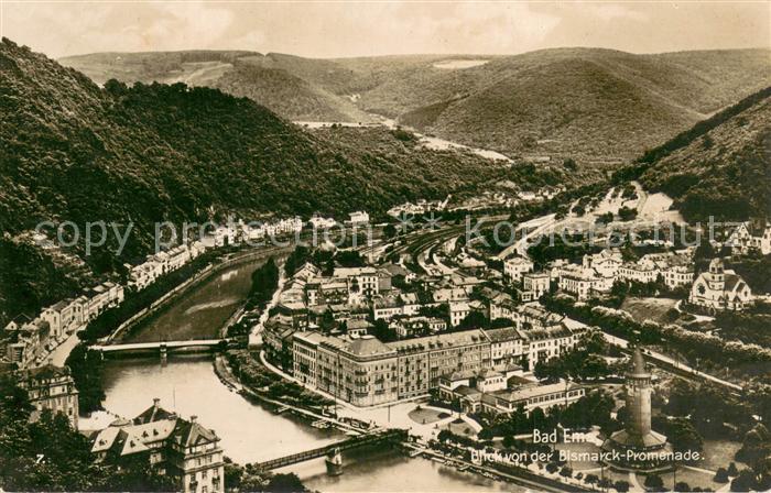 Bad Ems Blick von der Bismarck Promenade