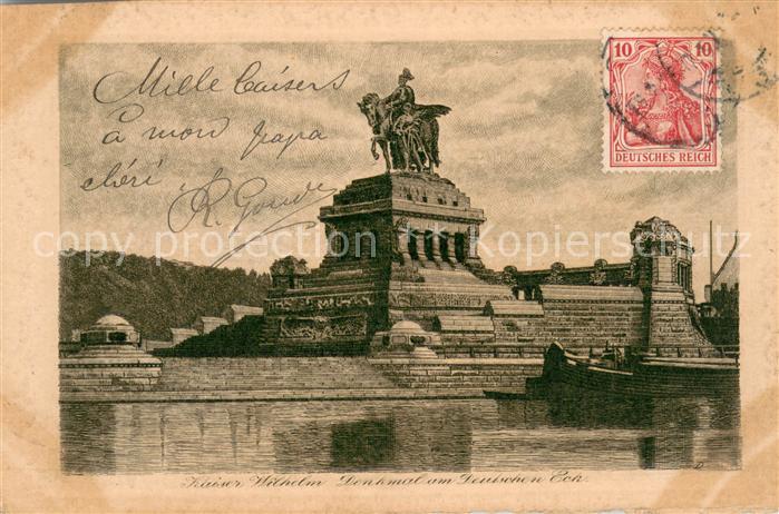 Koblenz Rhein Kaiser Wilhelm Denkmal am Deutschen Eck