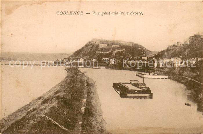 Coblence Coblenz Koblenz Vue generale rive droite