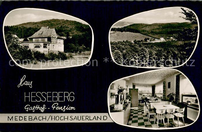 Medebach Gasthof Pension Hesseberg Gaststube Panorama