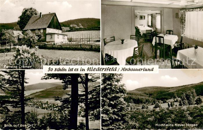 Niedersfeld Pension Cramer Gaststube Ortsansicht Hochheide Neuer Hagen
