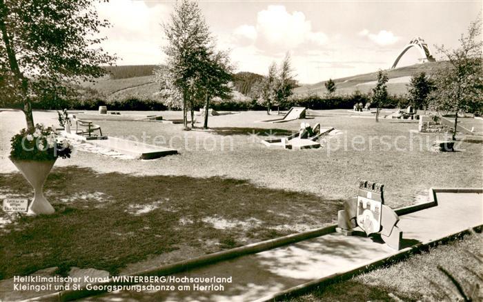Winterberg Hochsauerland Minigolfplatz und St Georgsprungschanze am Herrloh