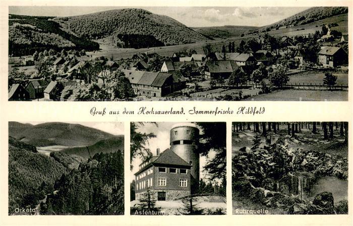 Hildfeld Panorama Orketal Astenturm Ruhrquelle