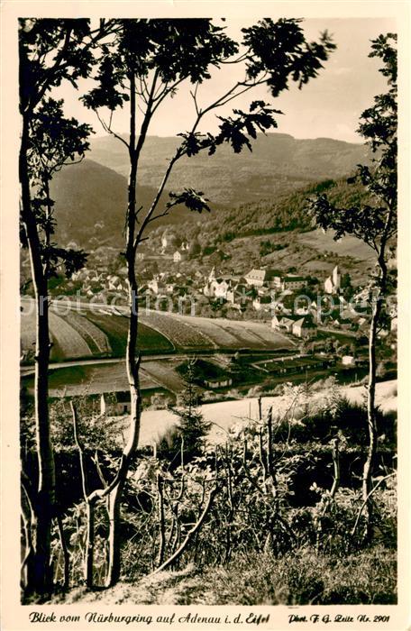 Adenau Ahrweiler Rheinland-Pfalz Blick vom Nuerburgring mit Hotel Zum wilden Sch