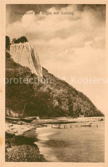 Sassnitz Ostseebad Ruegen Koenigsstuhl mit Aufstieg