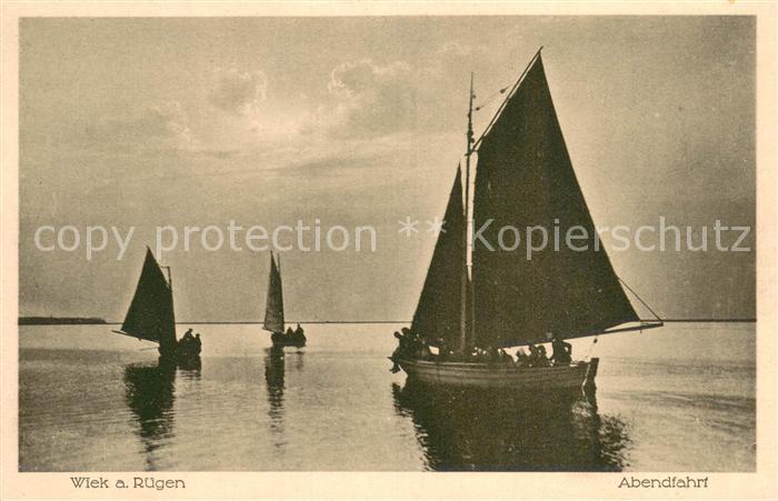 Wiek Ruegen Abendfahrt mit Segelbooten